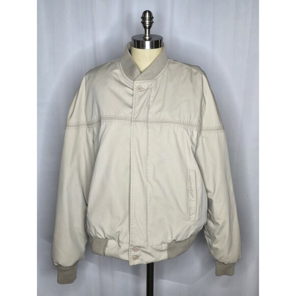 Sears Other - VTG Men's Sears Outerwear Beige Coat Jacket L Tan Quilted Double Front Pocket